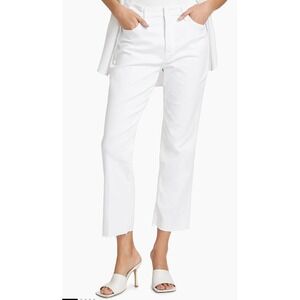 Good American Good Legs Straight White Jeans Size‎ 2/26 NWT High Rise
